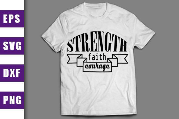 Breast Cancer SVG - Strength Faith Courage Review