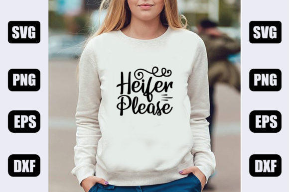 Faith SVG Design, Heifer Please Review for Real Embroidery Projects