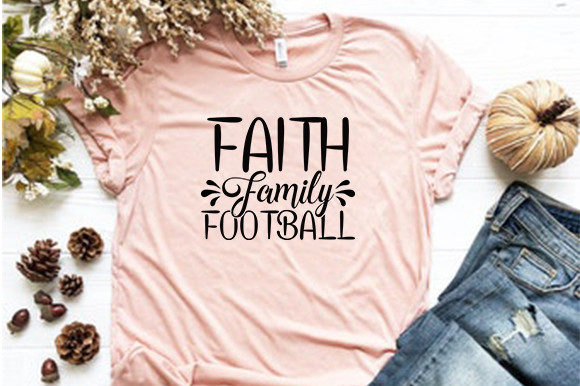 Football Svg Design, Faith Family: A Balanced Embroidery Choice