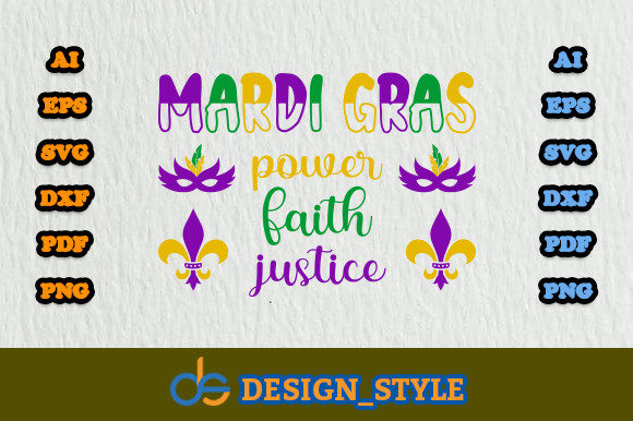 Mardi Gras Power Faith Justice Svg: A Bold Embroidery Statement